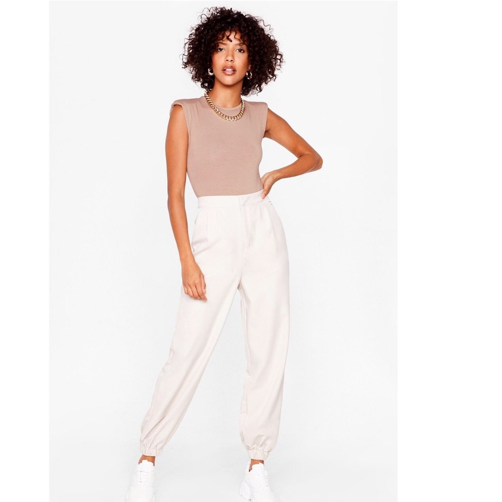 NWT Nasty Gal Tailored High Waist Joggers size 6
